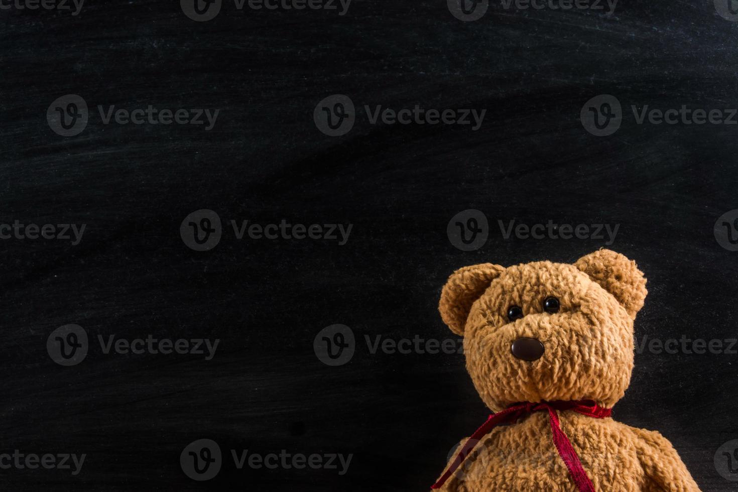 teddy bear with blackboard , background photo