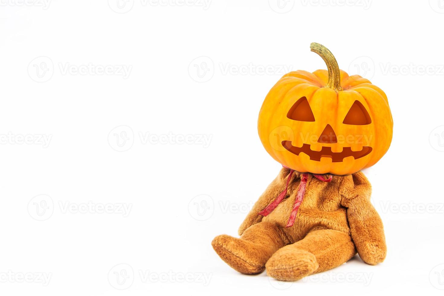 Halloween Pumpkins on white background photo