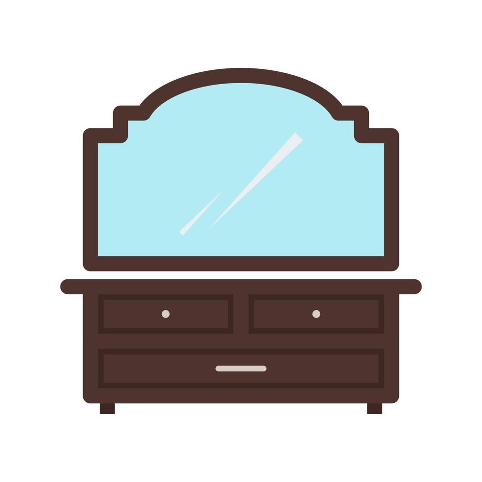 Dressing Table Line Icon vector