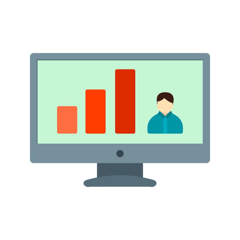 Online Stats Line Icon vector