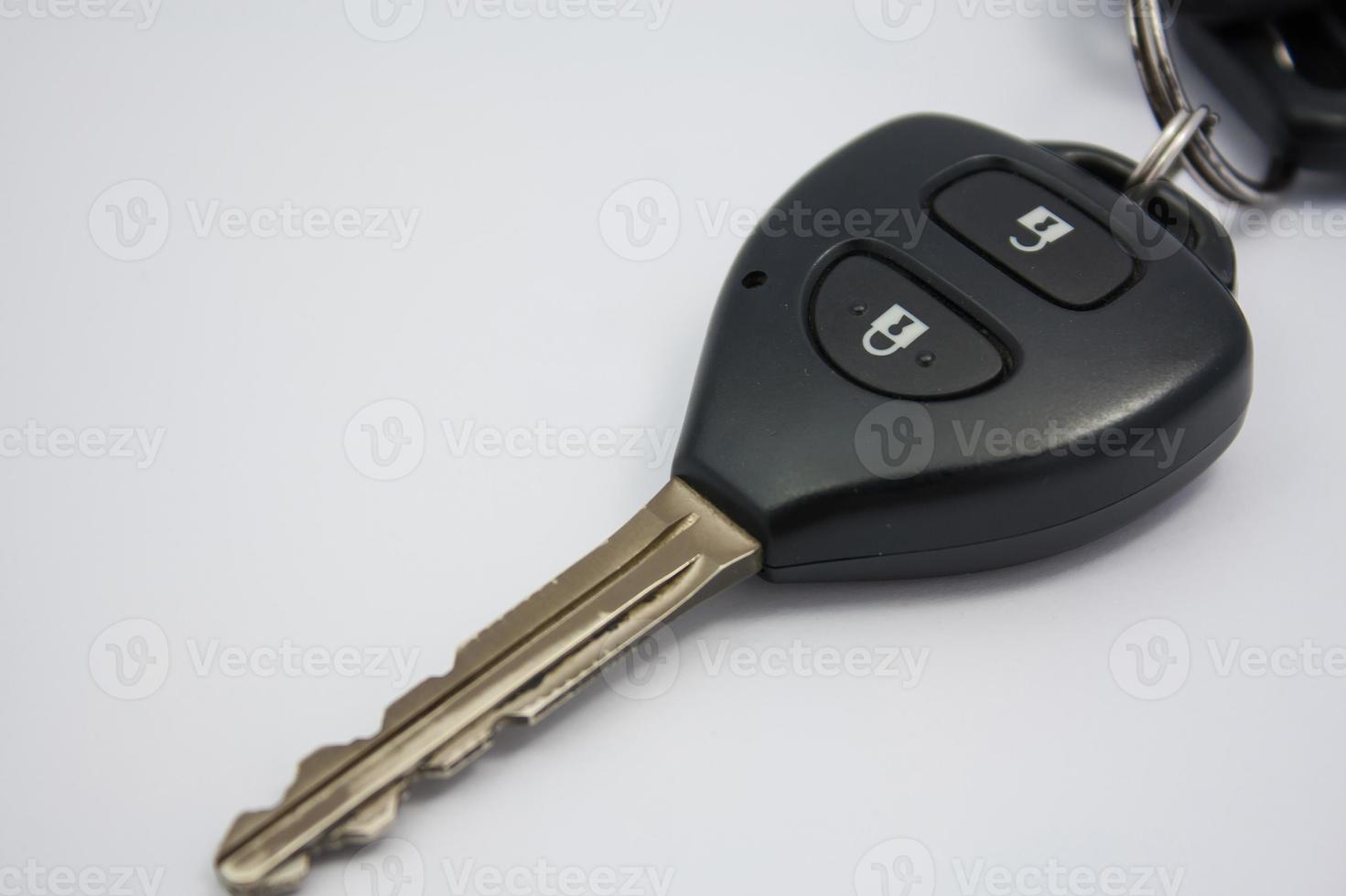Car key isolated on white background photo