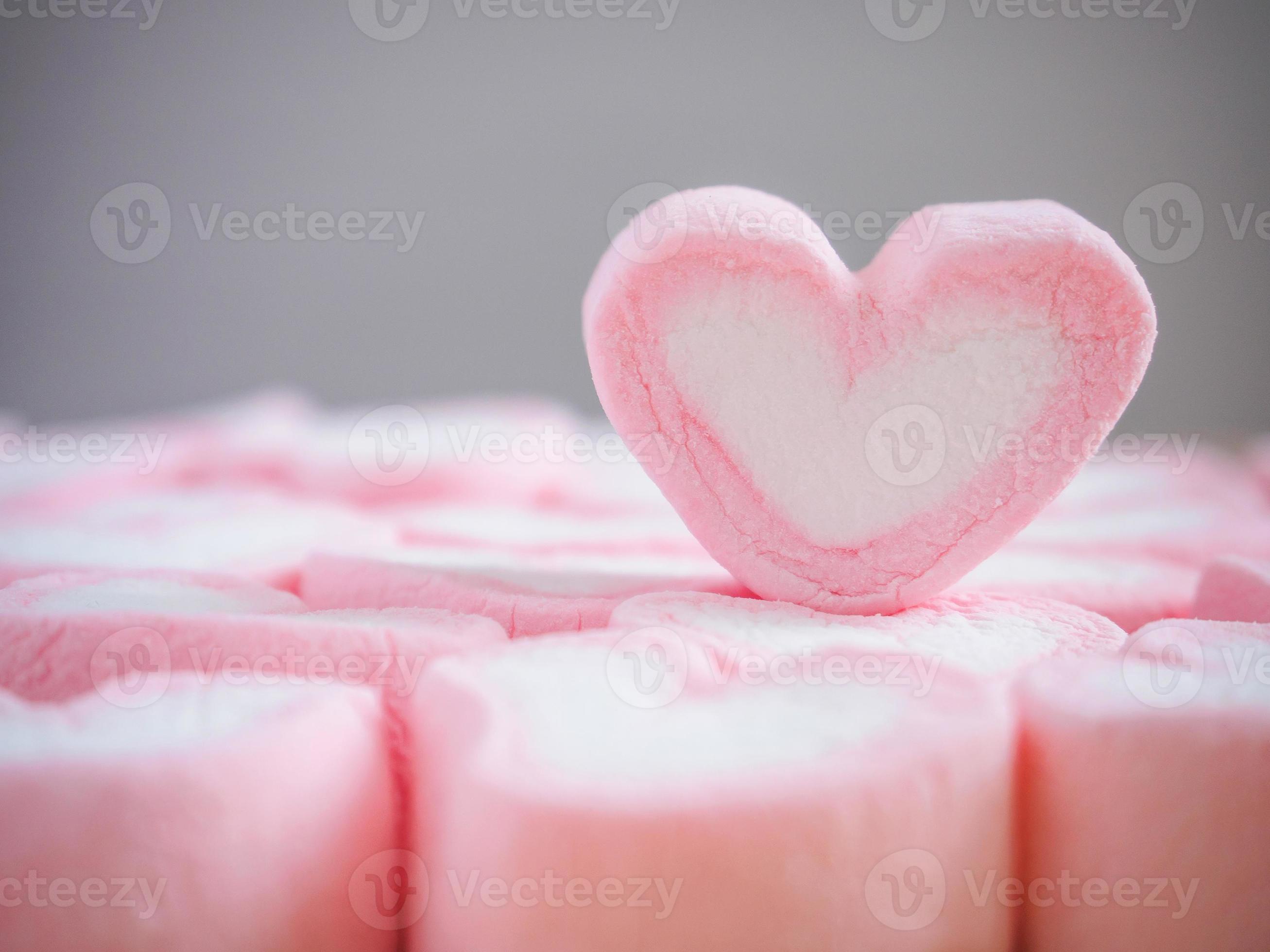 pink heart shape marshmallow for valentines background 8121640 Stock