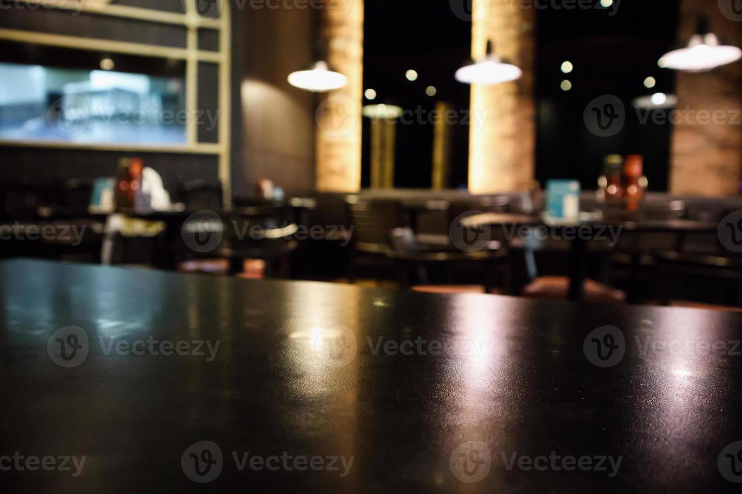 Abstract blur cafe restaurant with abstract bokeh light defocused background photo