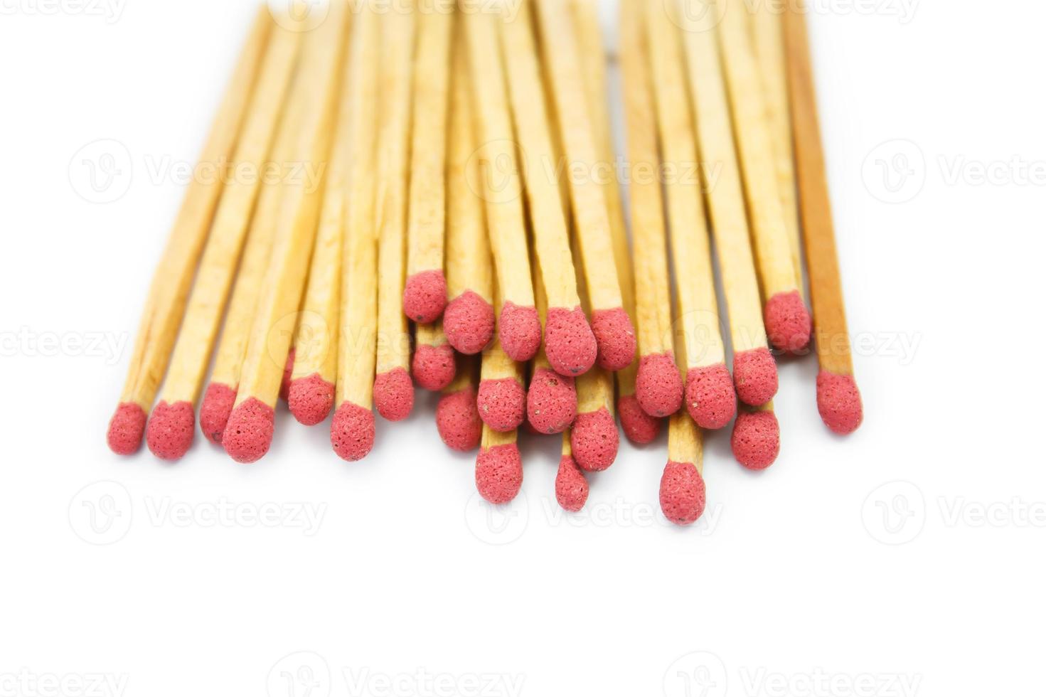 Matches on white background photo