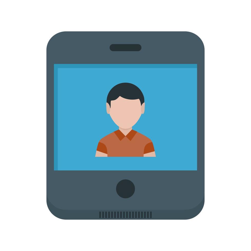 Online Contact Line Icon vector