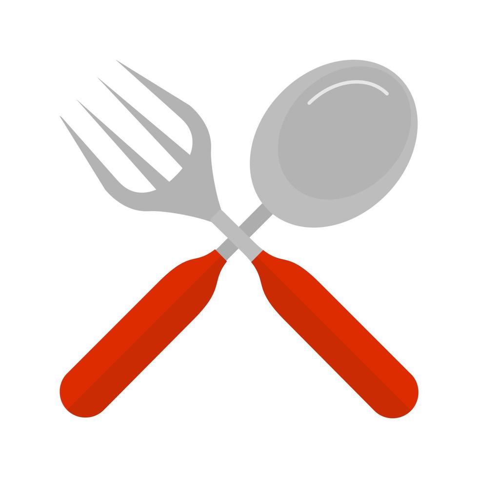 Spoon and Knife Line Icon vector