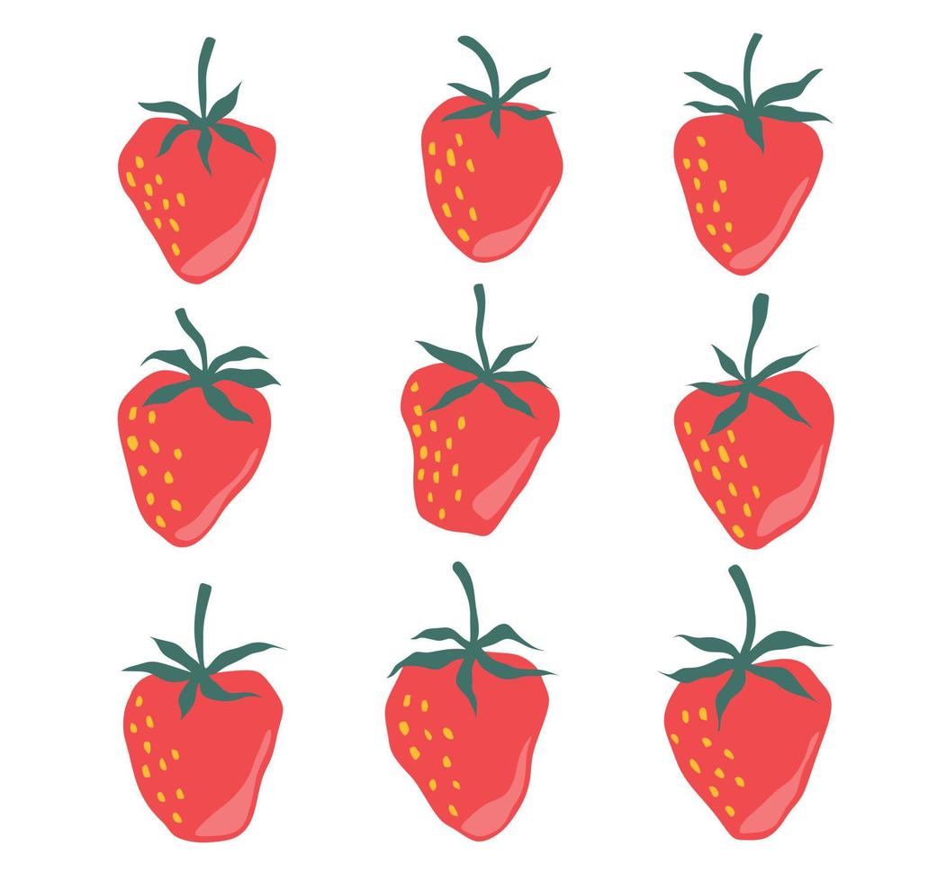 Strawberry in sketch hand drawn style. vector illustration