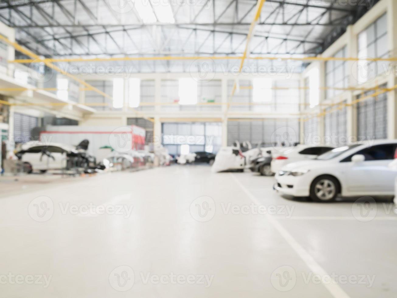 Car repair service centre blurred background photo