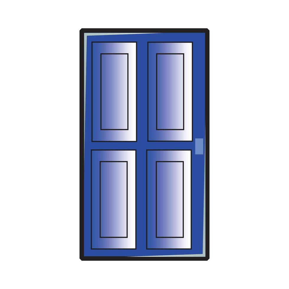 Ilustración de vector de puerta azul