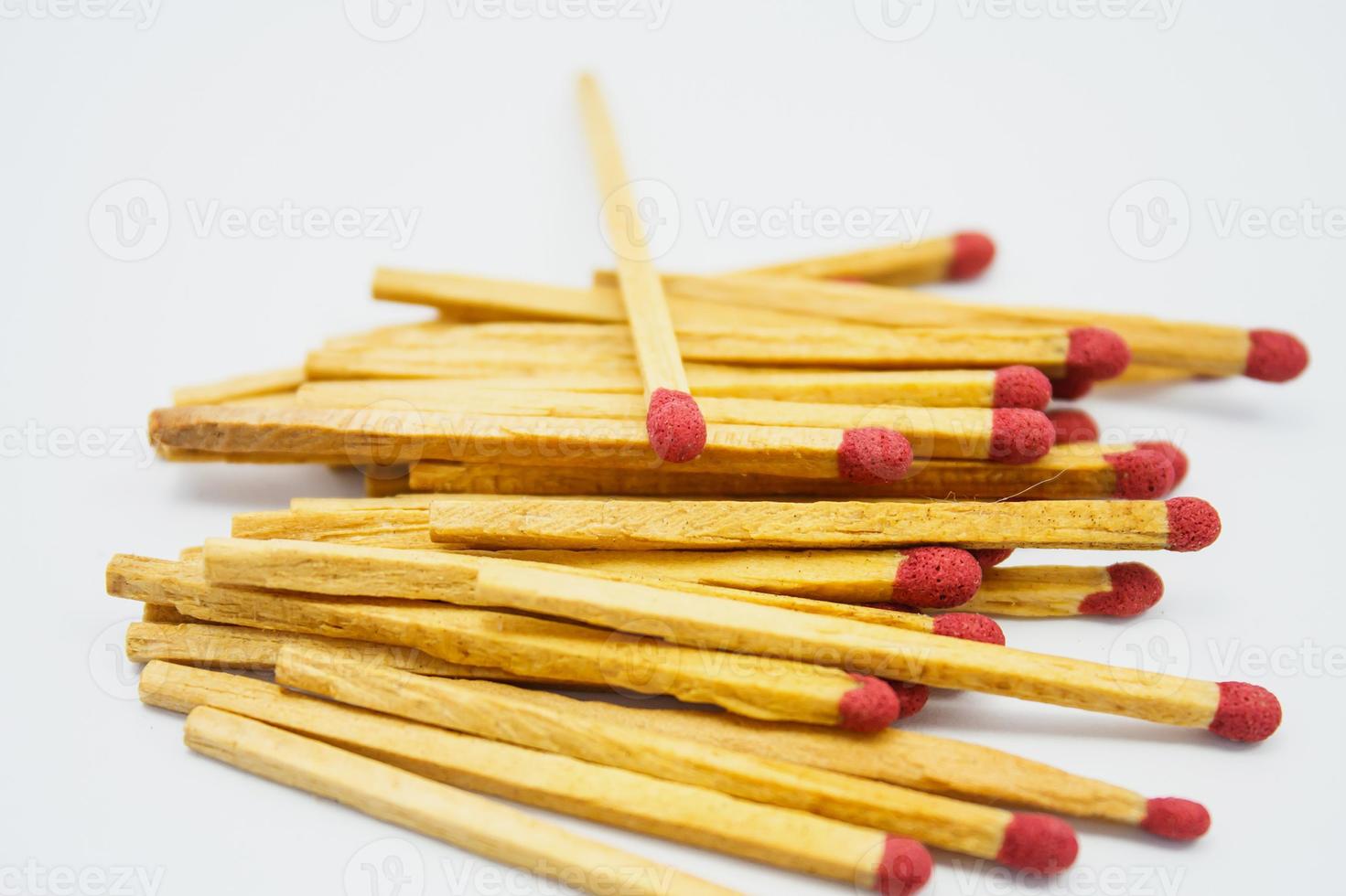 Matches on white background photo