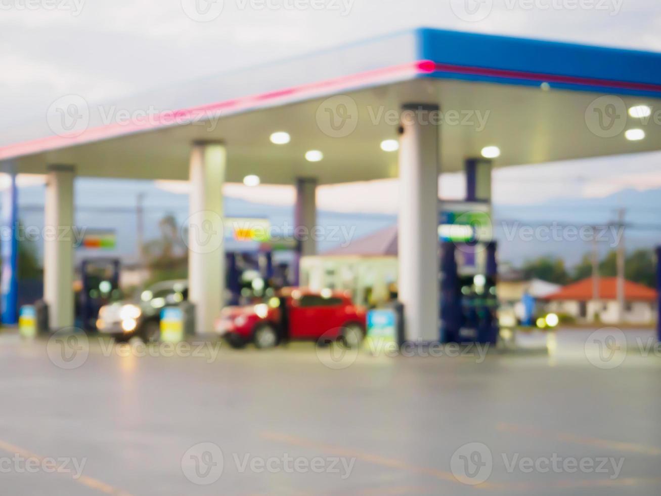 gas station blur background photo