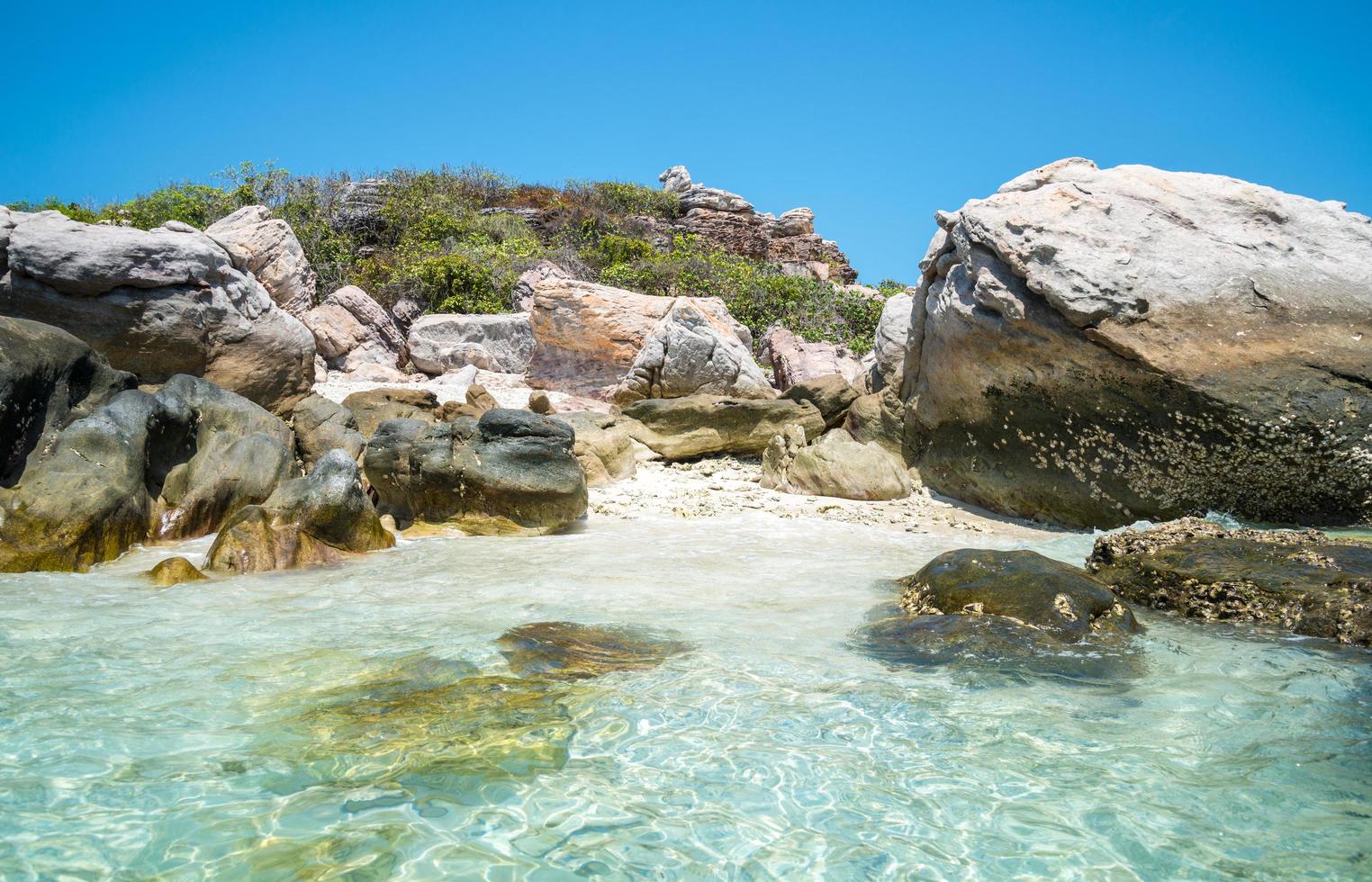 Beautiful scenery view of unknown island in Tasman sea of Arnhem land, Northern Territory state of Australia. photo