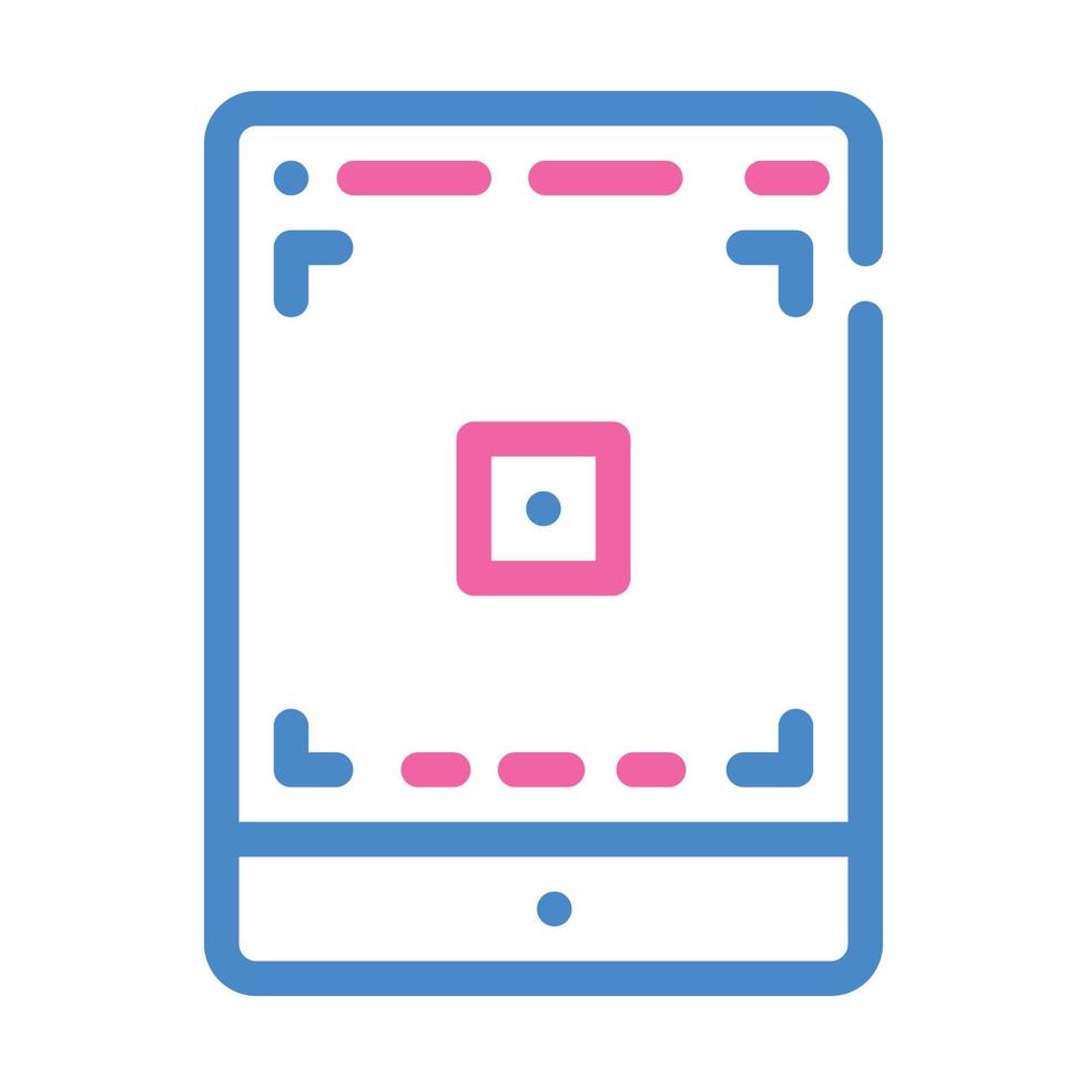 tablet photo camera app color icon vector illustration
