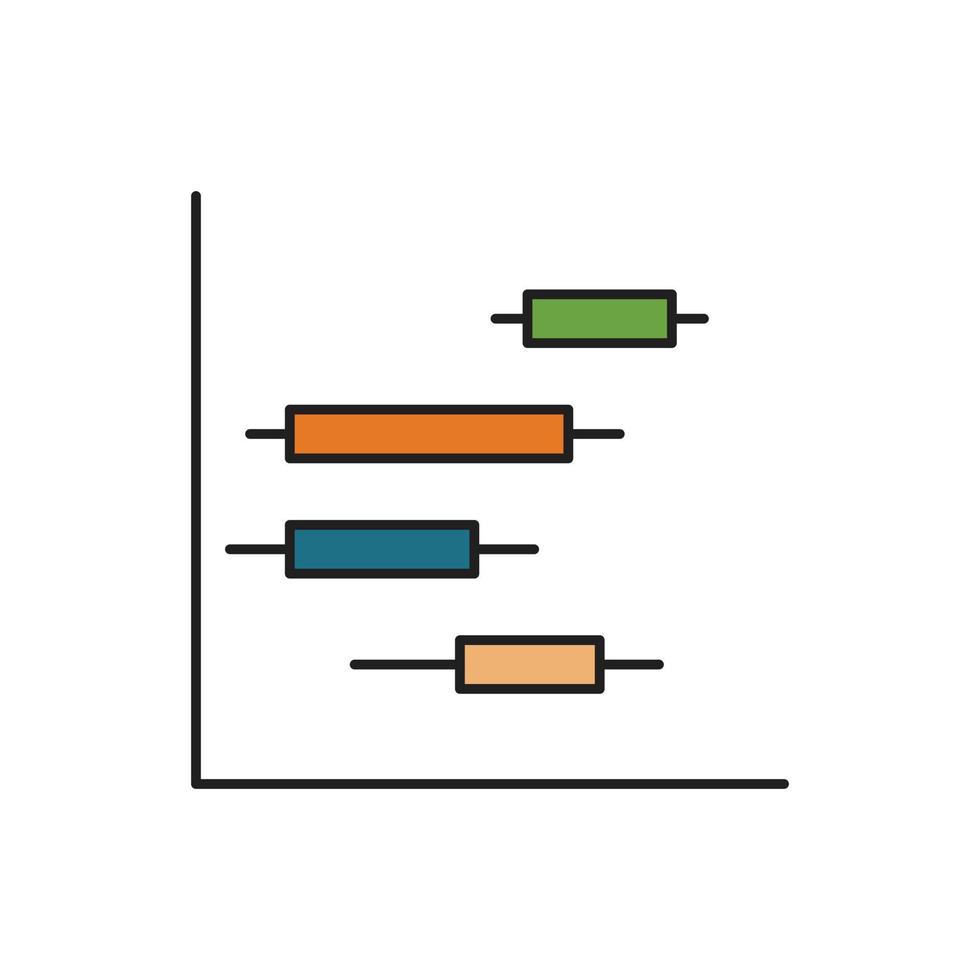 Graph vector for website symbol icon presentation
