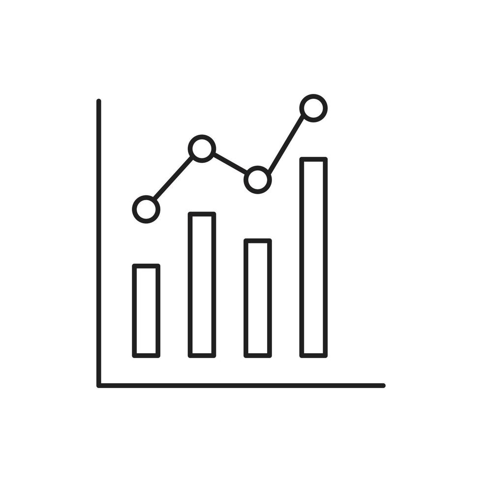 Graph vector for website symbol icon presentation