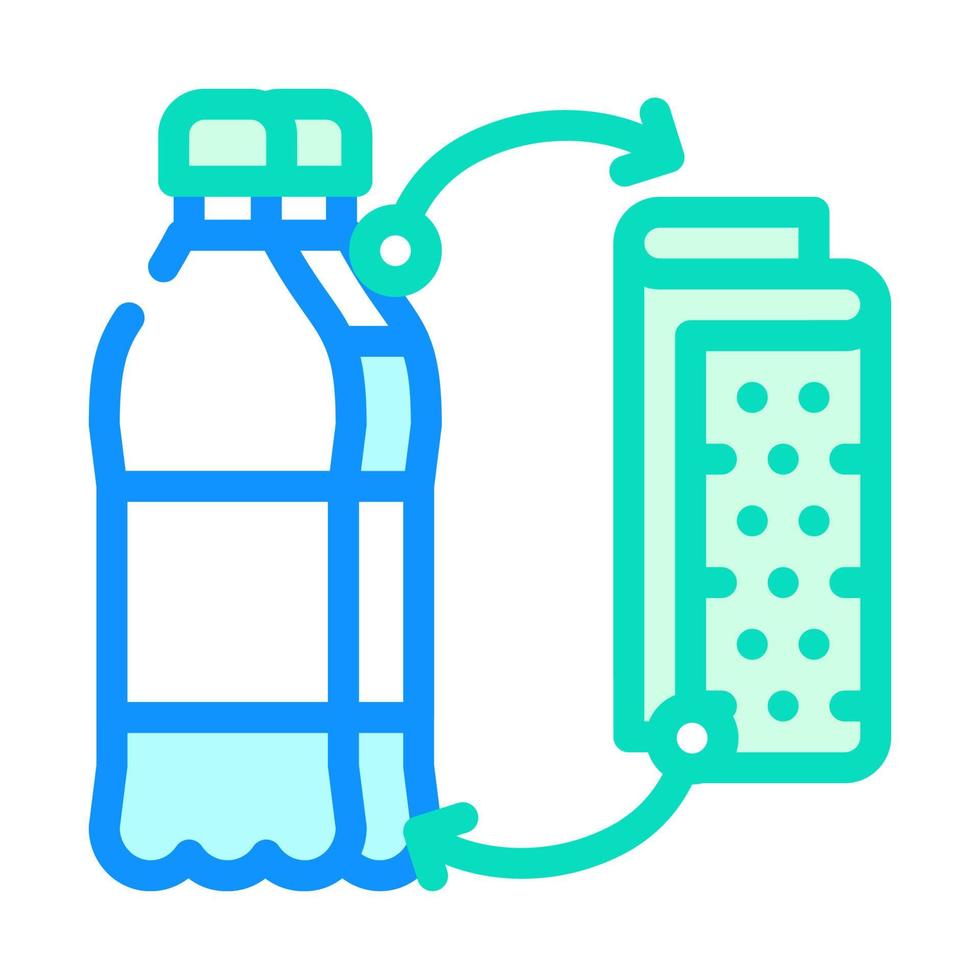 recycling and reuse color icon vector illustration