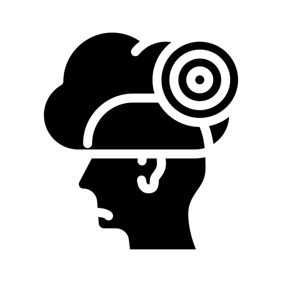 fog and disorentation human glyph icon vector illustration