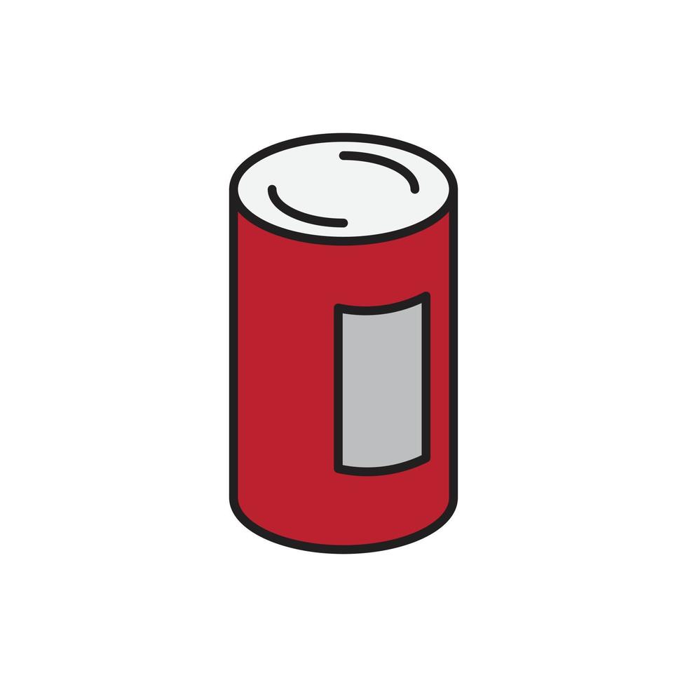 vector de lata de bebida para la presentación del icono del símbolo del sitio web