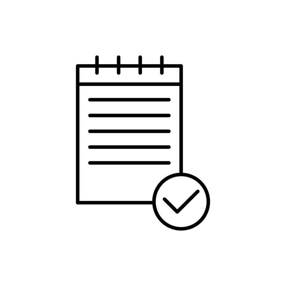 notes icon vector for website symbol presentation