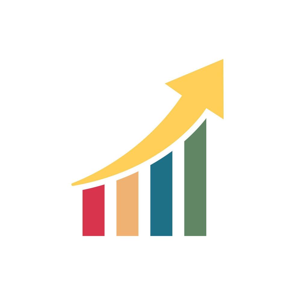 Graph vector for website symbol icon presentation