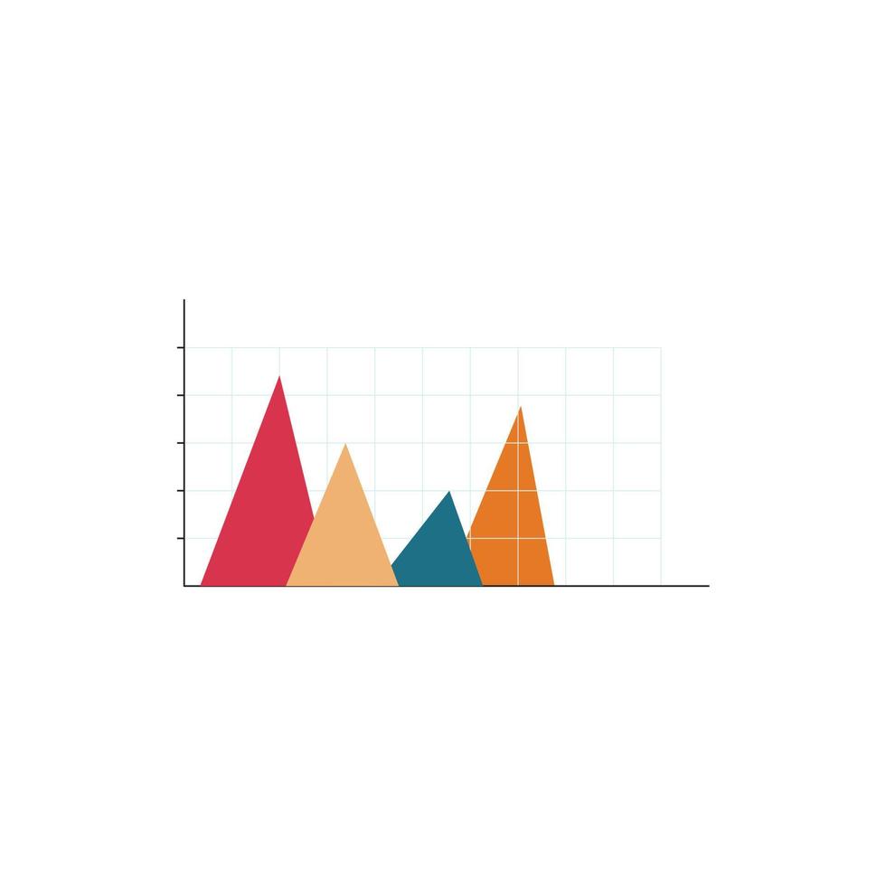 Graph vector for website symbol icon presentation