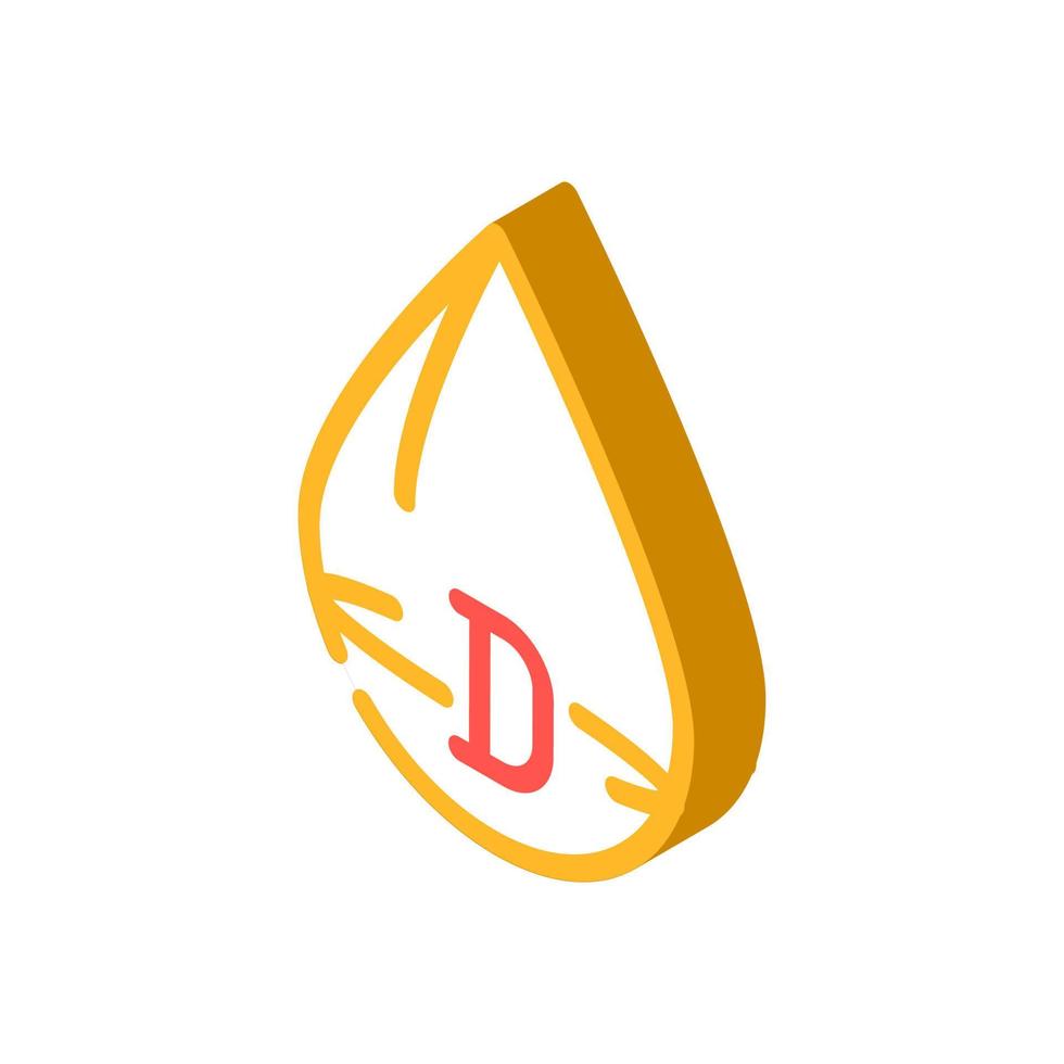 gota de vitamina d icono isométrico ilustración vectorial vector