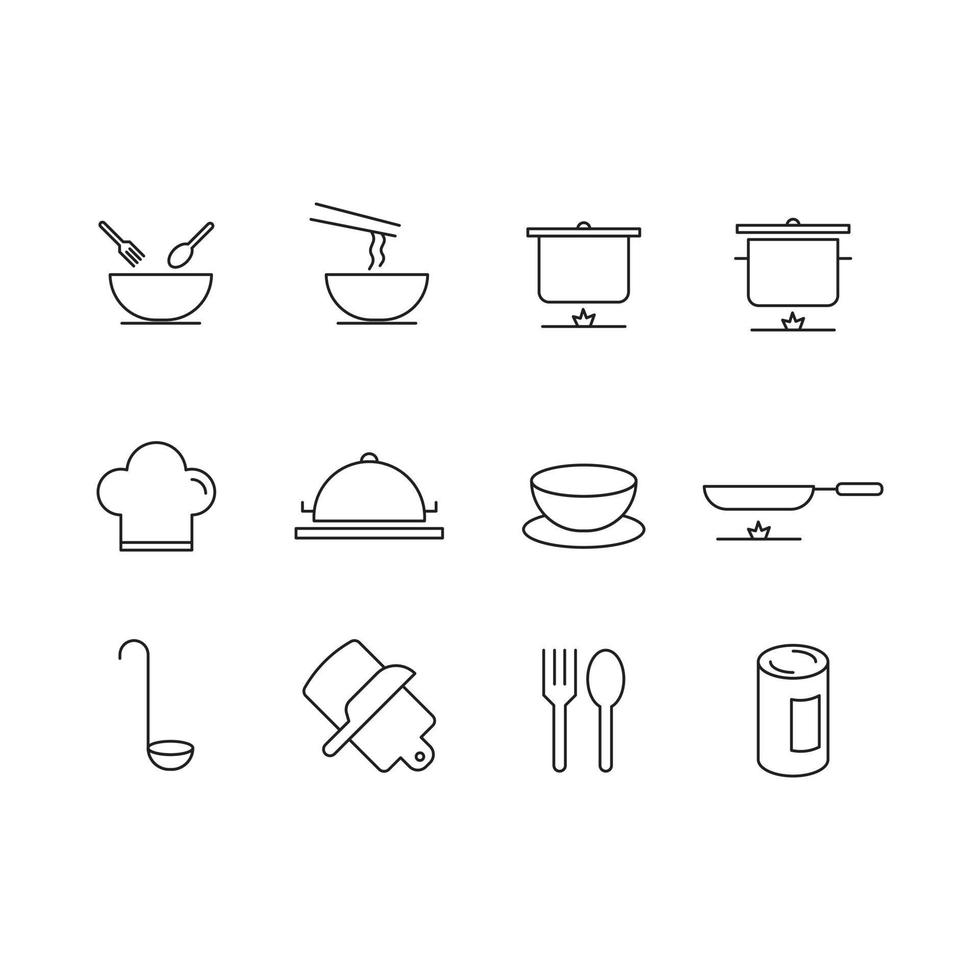 vector de utensilios de cocina para la presentación del icono del símbolo del sitio web