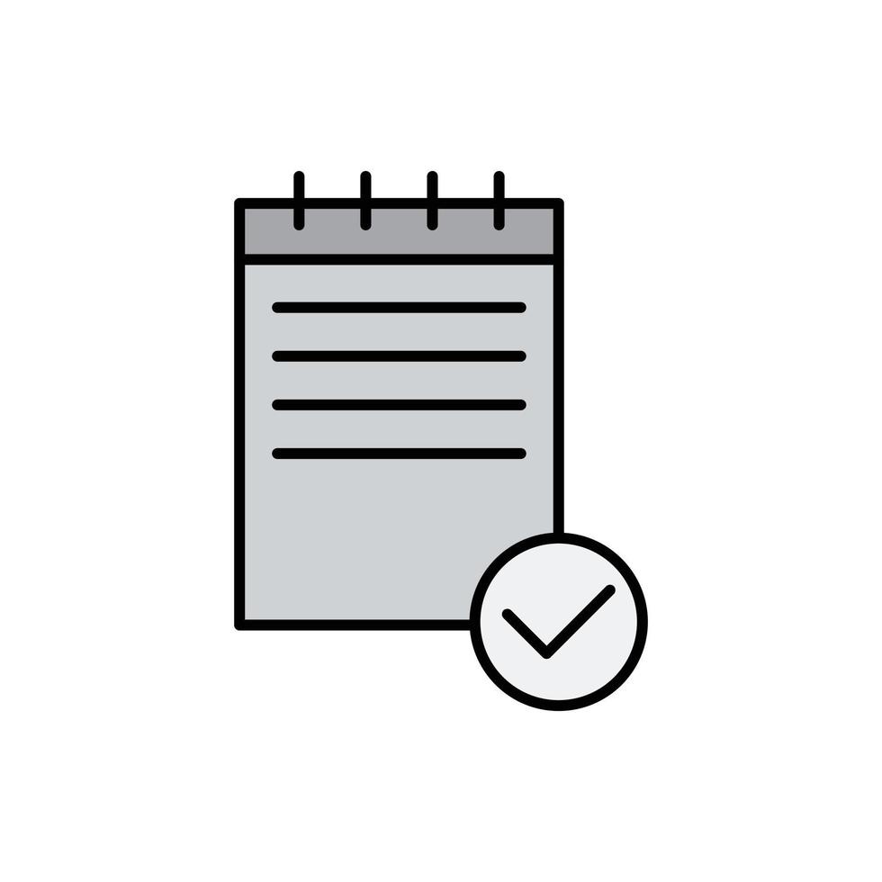 notes icon vector for website symbol presentation