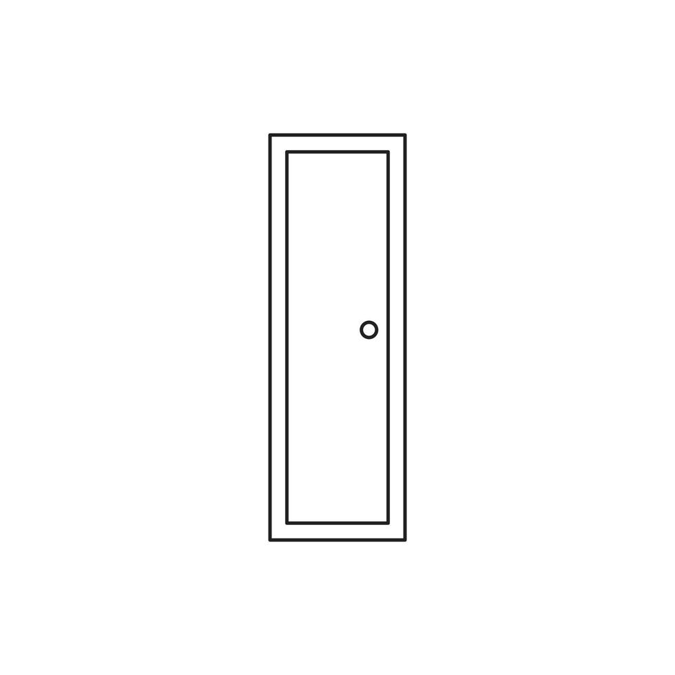 vector de la puerta del baño del inodoro para la presentación del icono del símbolo del sitio web