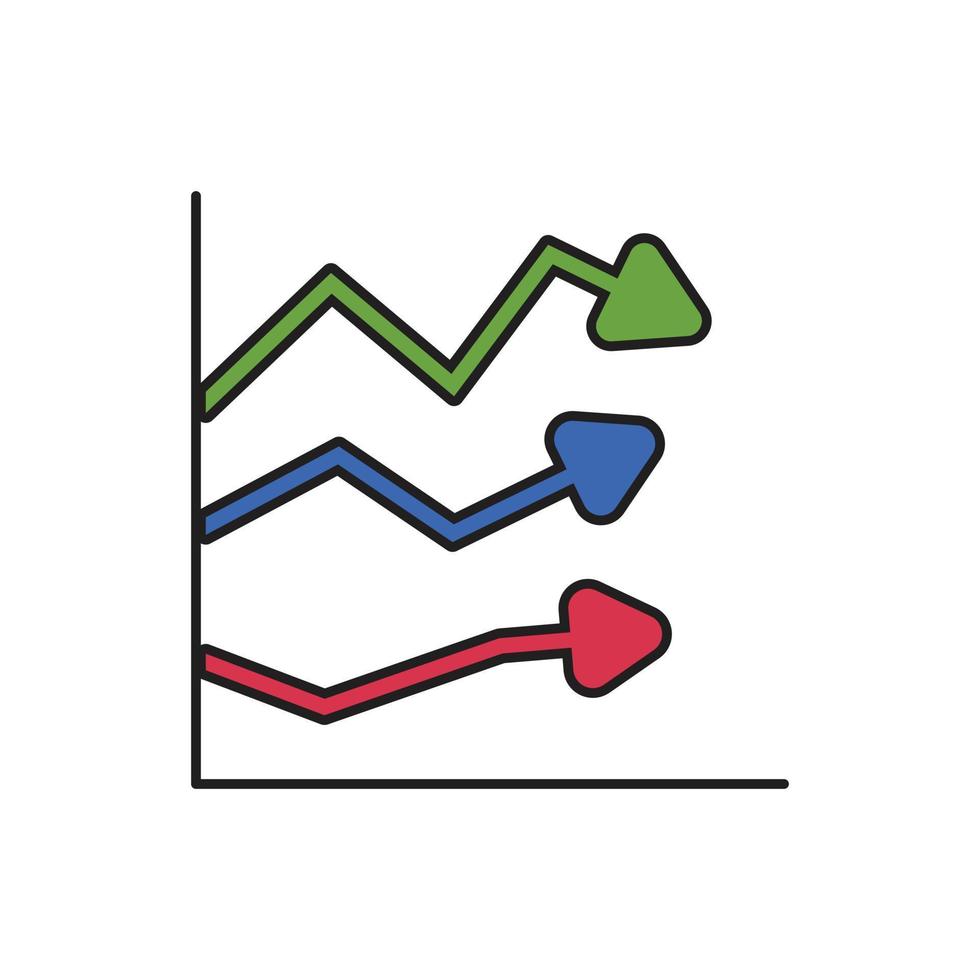 Graph vector for website symbol icon presentation