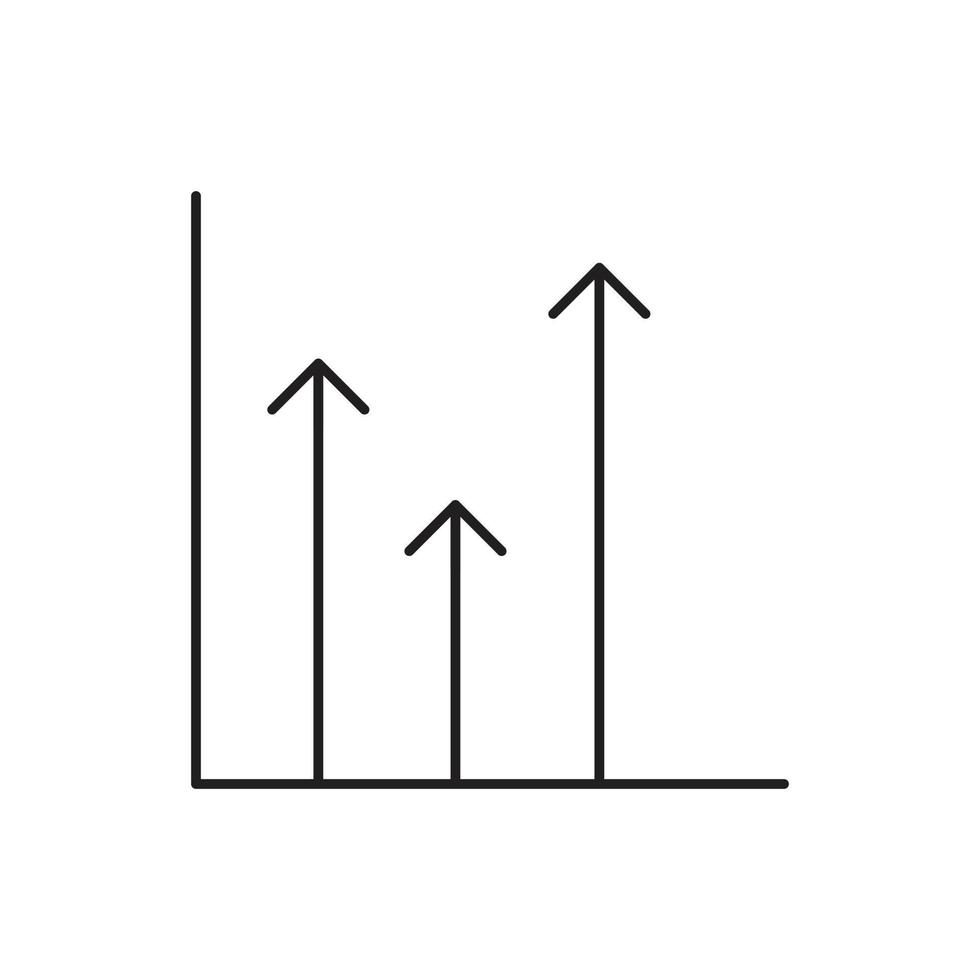 Graph vector for website symbol icon presentation