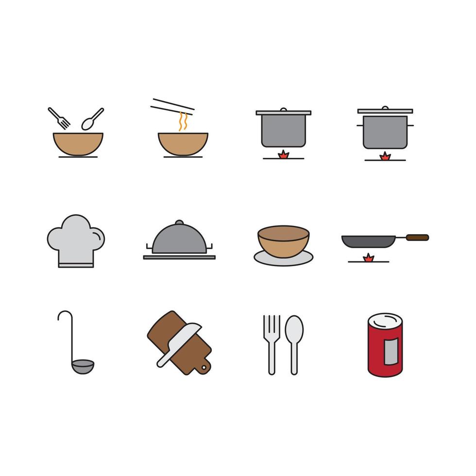 vector de utensilios de cocina para la presentación del icono del símbolo del sitio web