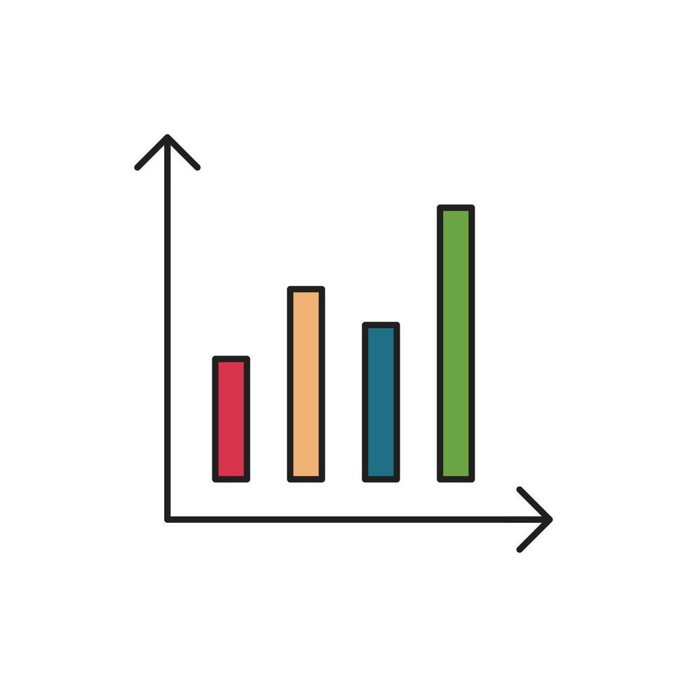 Graph vector for website symbol icon presentation