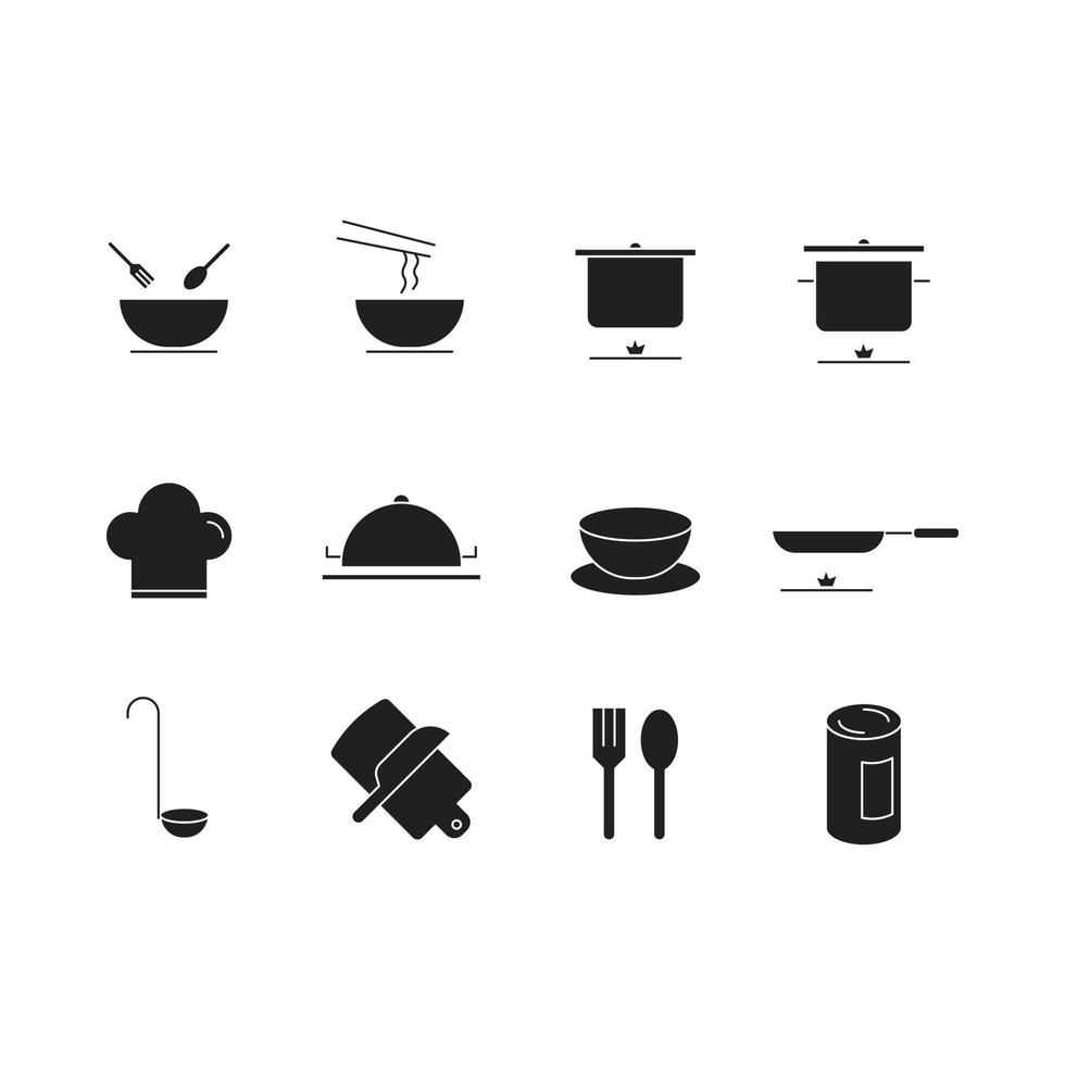 vector de utensilios de cocina para la presentación del icono del símbolo del sitio web