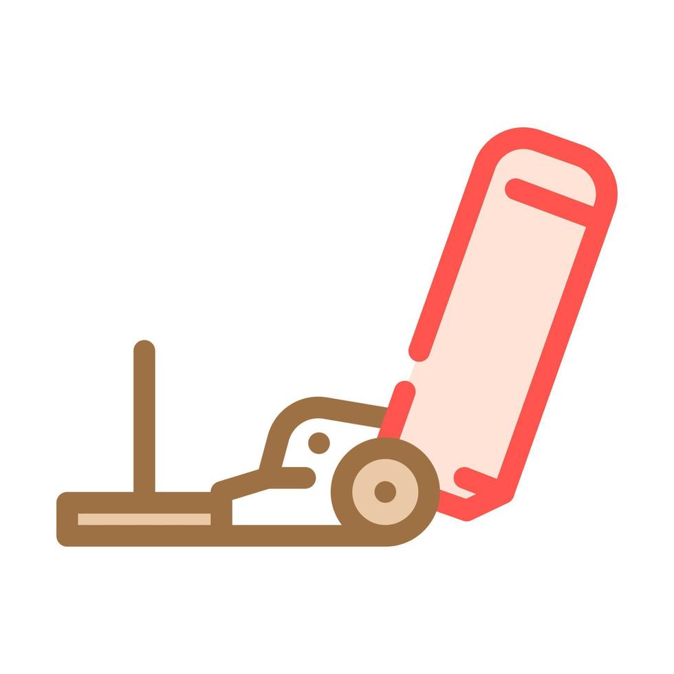 powerline sled color icon vector illustration