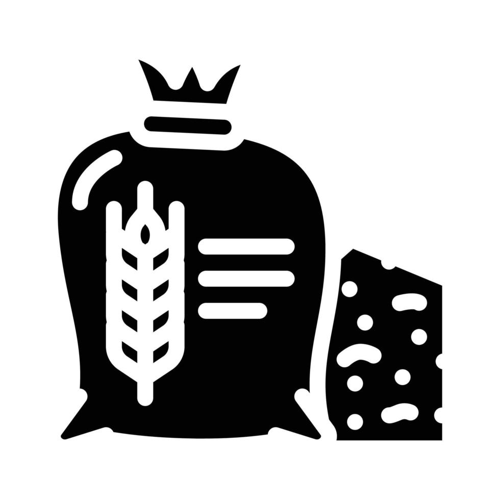 wheat harvest glyph icon vector illustration