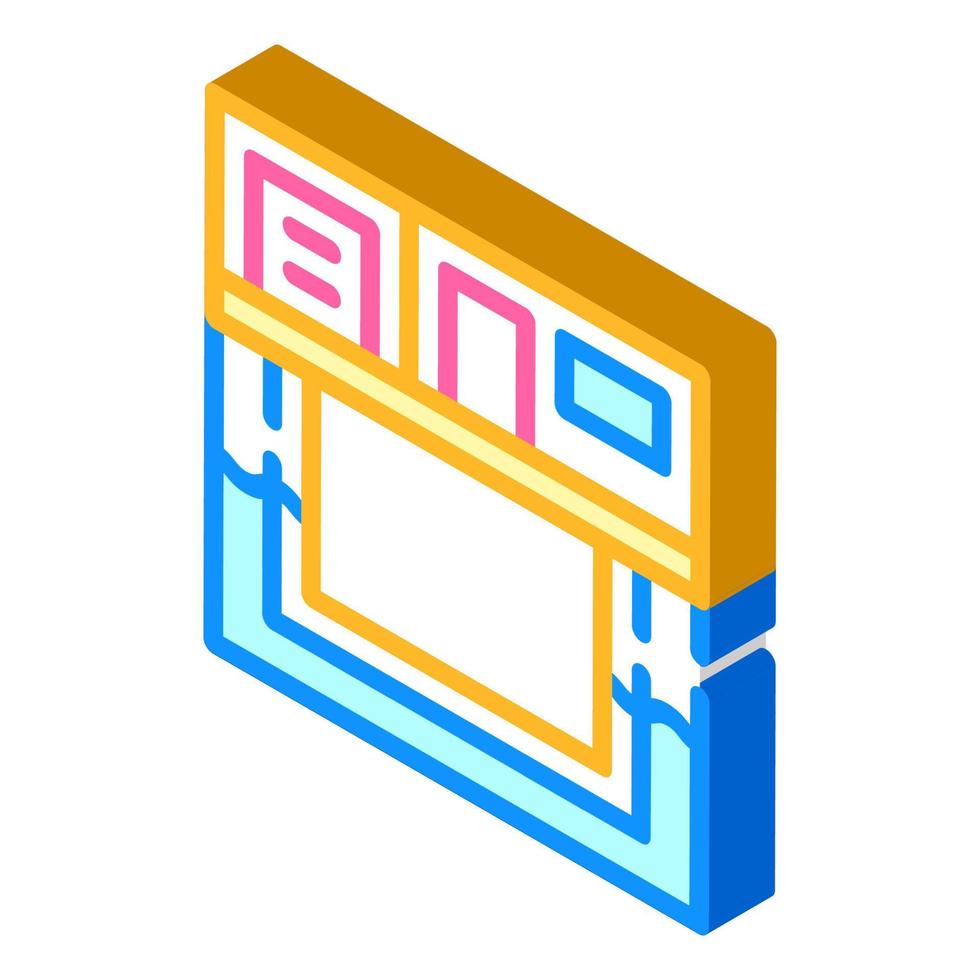 basement waterproofing system isometric icon vector illustration
