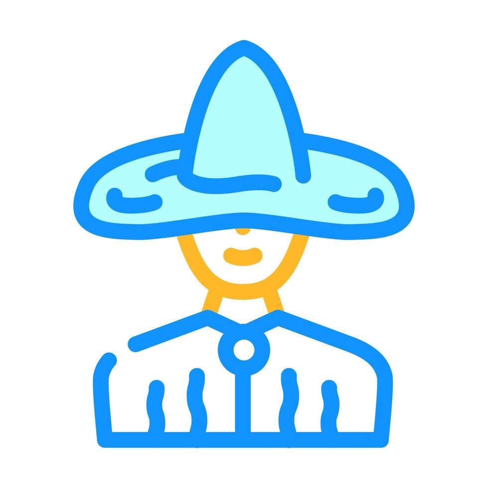 wizard fantasy character color icon vector illustration