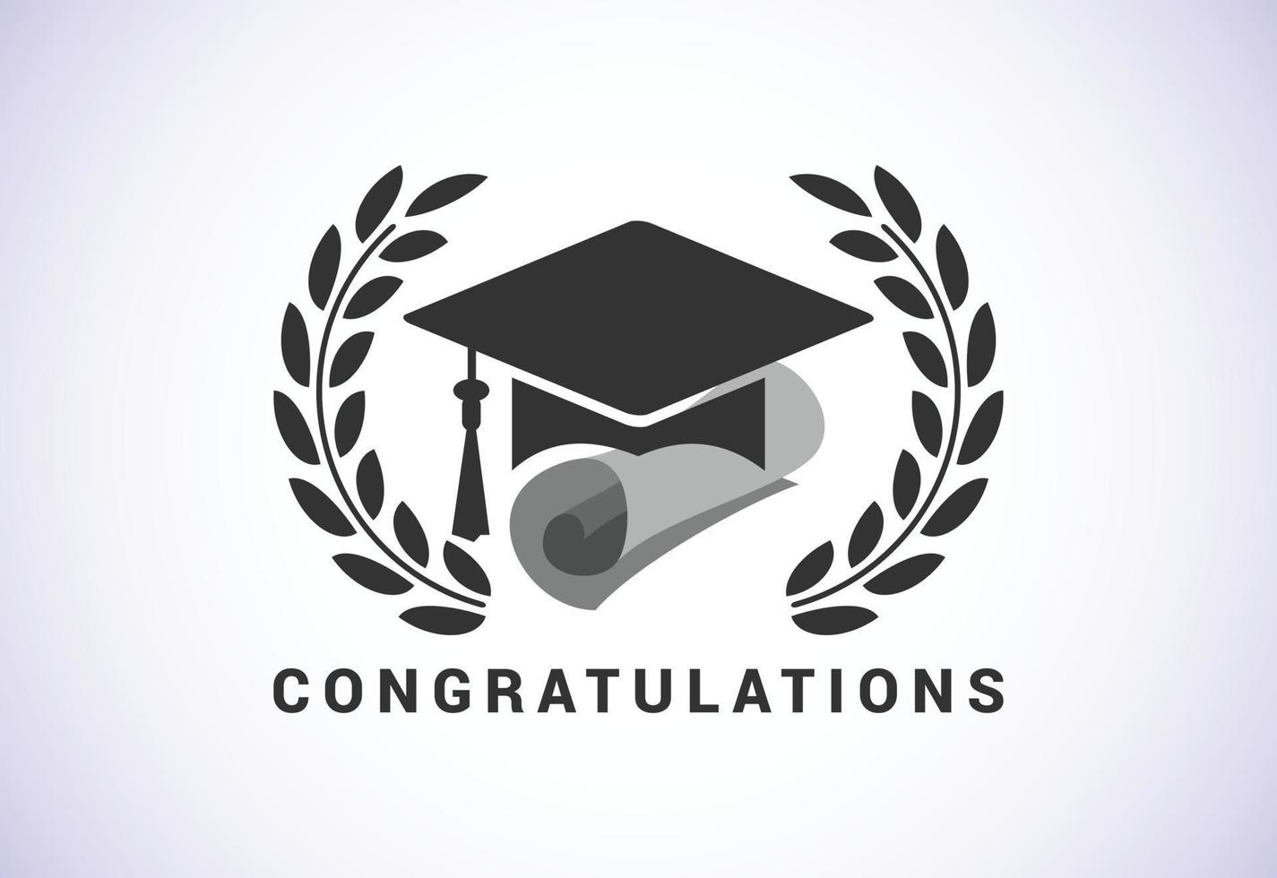 Graduation ceremony. Congratulations graduates design for stamps, logos, cards, and invitations. vector