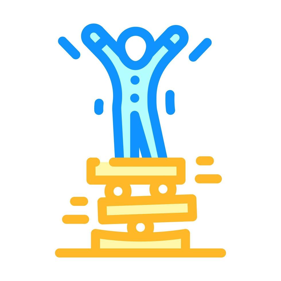 acrobat balancing color icon vector illustration flat