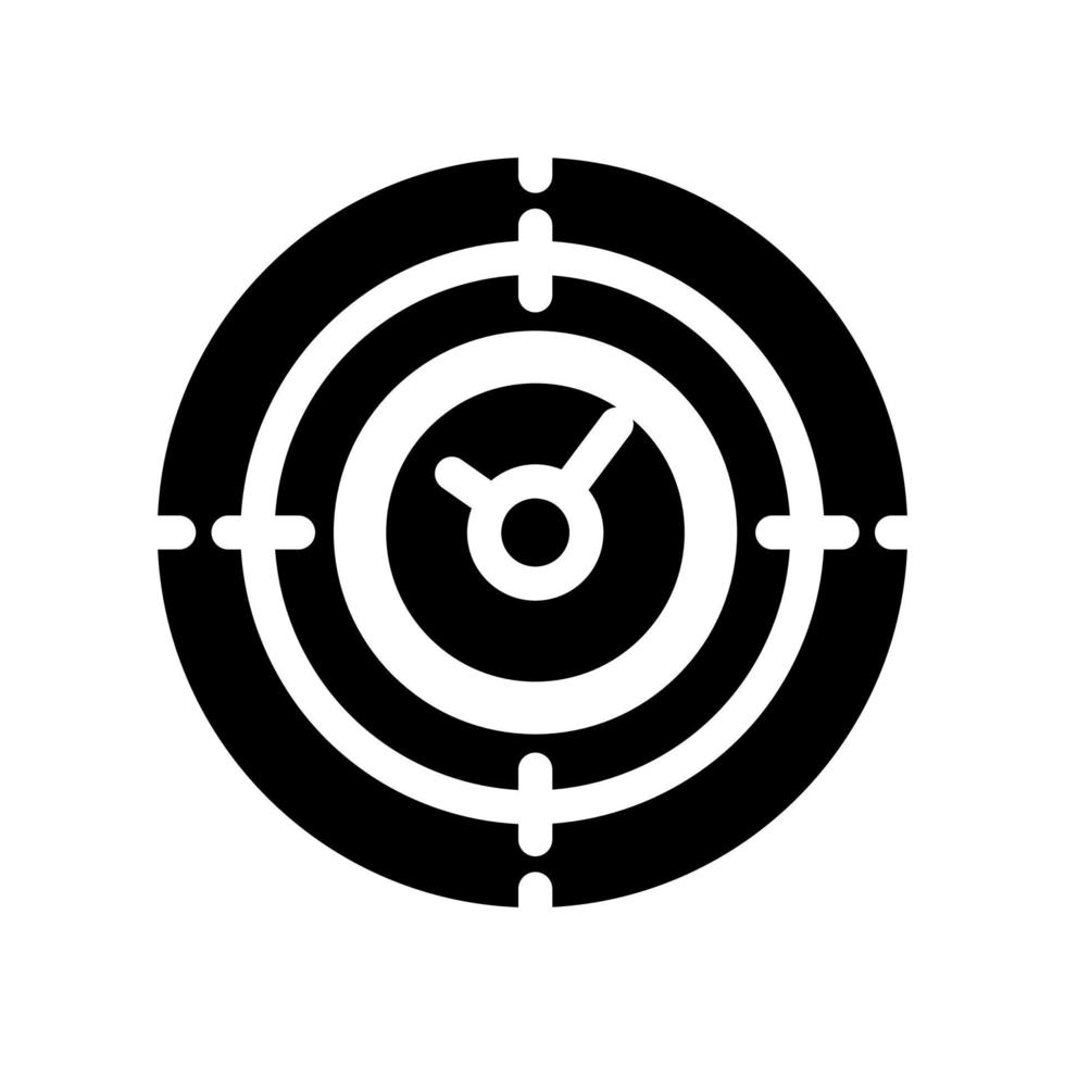 target of time management glyph icon vector illustration