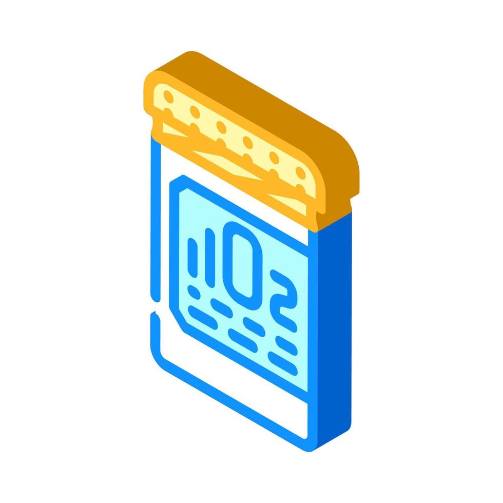 oxygen pills for restoration and acceleration metabolism isometric icon vector illustration