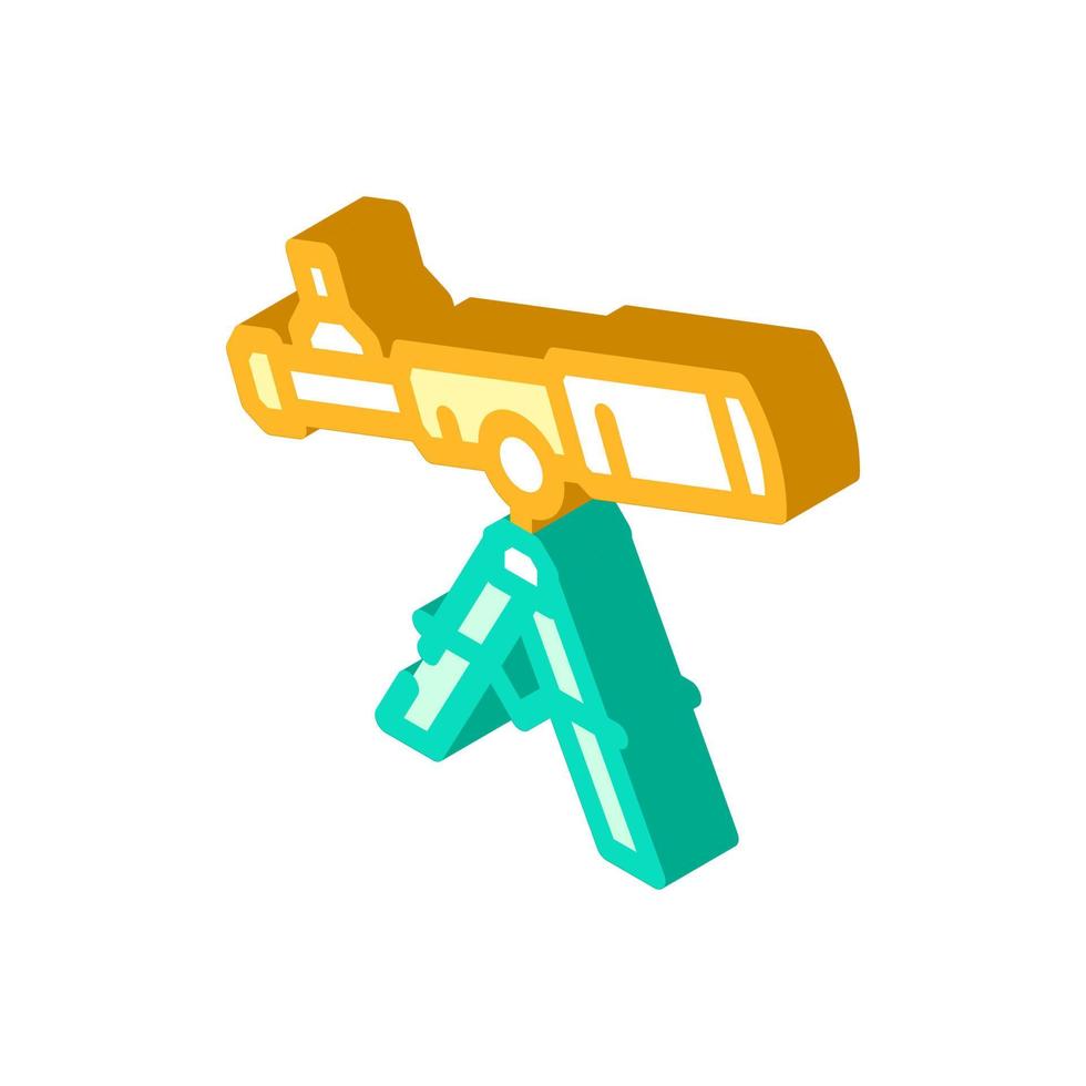modern telescope isometric icon vector illustration