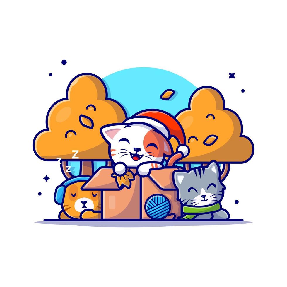 Premium Vector  Cute cat icon vector illustration