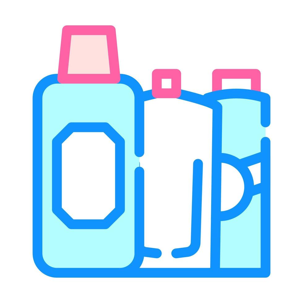 clarifier and oxides for hair coloring color icon vector illustration