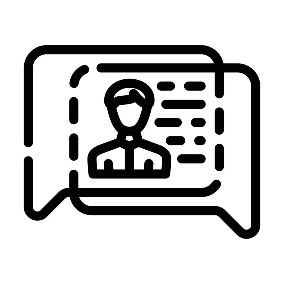 human discussion line icon vector illustration