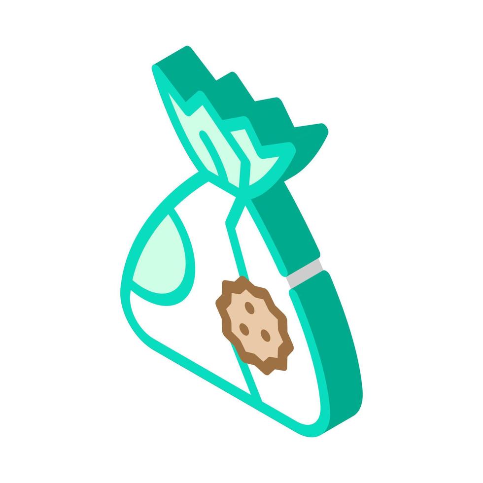 chocolate candy allergy isometric icon vector illustration