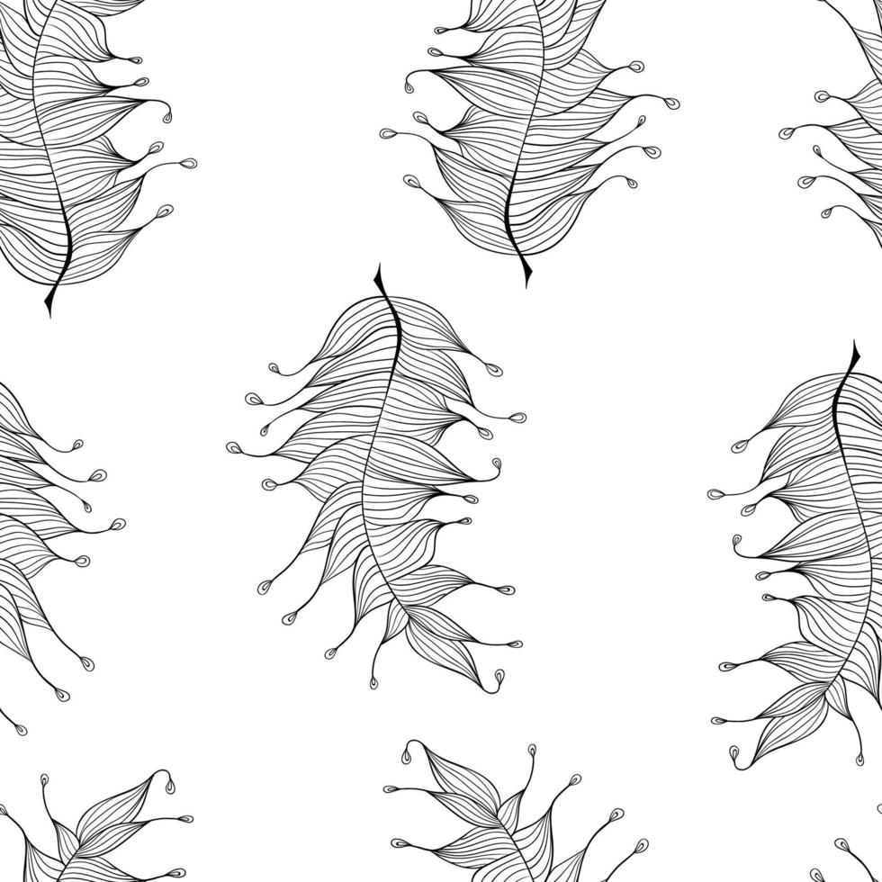 Seamless background with feather pattern vector