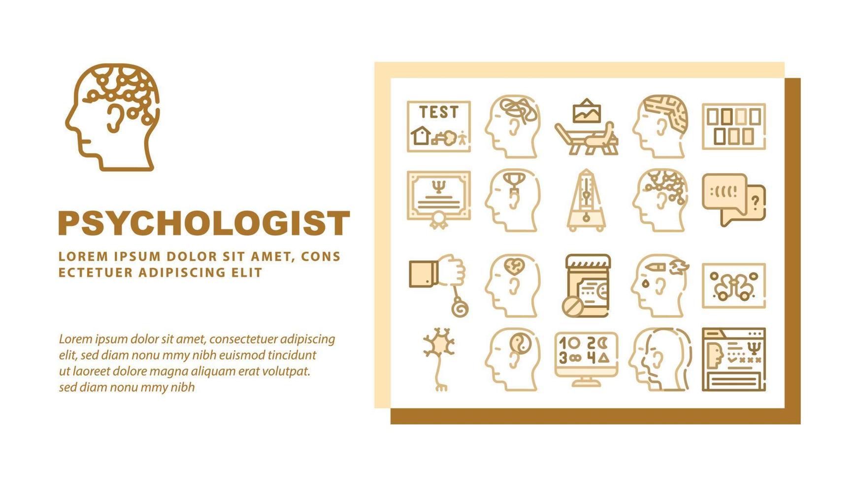 Psychologist Doctor Landing Header Vector