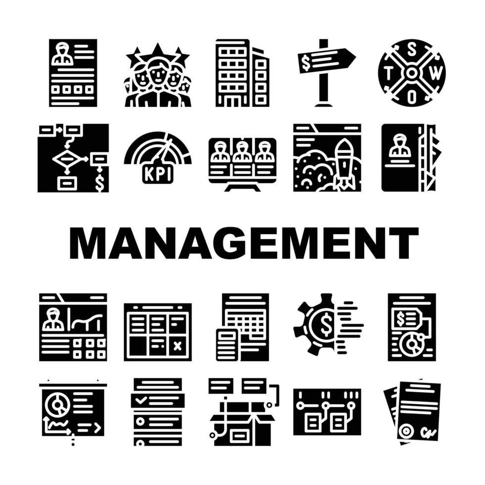 Business Management Business Icons Set Vector